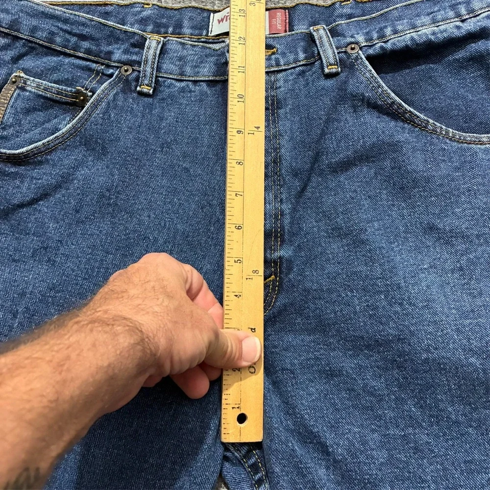 Genuine‎ Wrangler Mens Jeans Size 36x32 Blue Denim Regular Fit Cotton Vintage